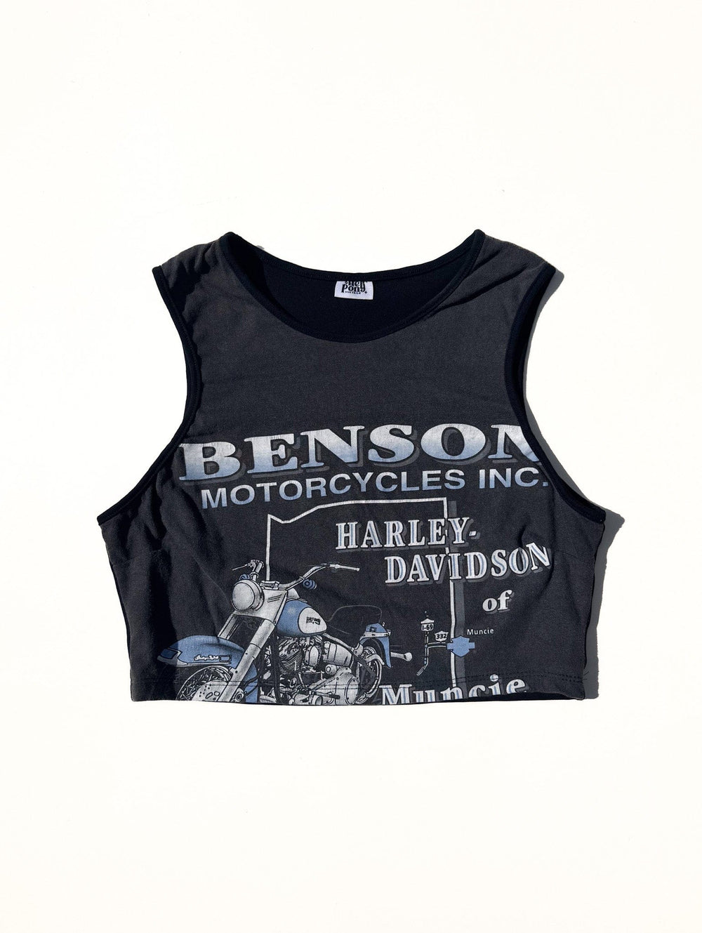 VTG BENSON HARLEY DAVIDSON MINI CROP /  S-M - HER PONY VINTAGE