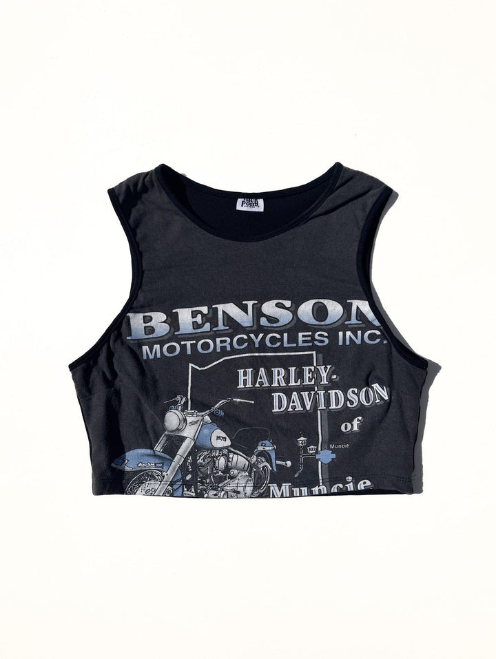 VTG BENSON HARLEY DAVIDSON MINI CROP /  S-M - HER PONY VINTAGE