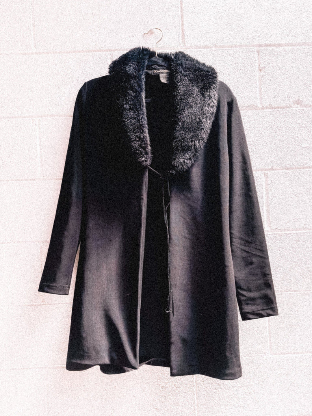 *VTG BLACK LIGHT FAUX FUR JACKET / M - HER PONY VINTAGE