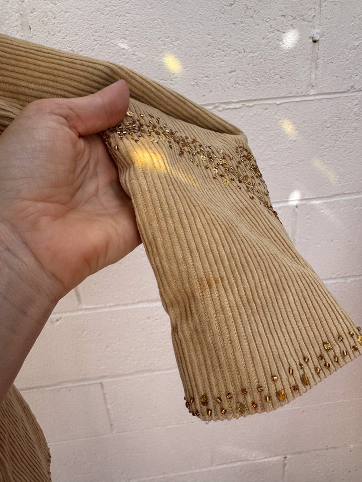 VTG CORDUROY EMBELLISHED WESTERN BLAZER JACKET / M - HER PONY VINTAGE