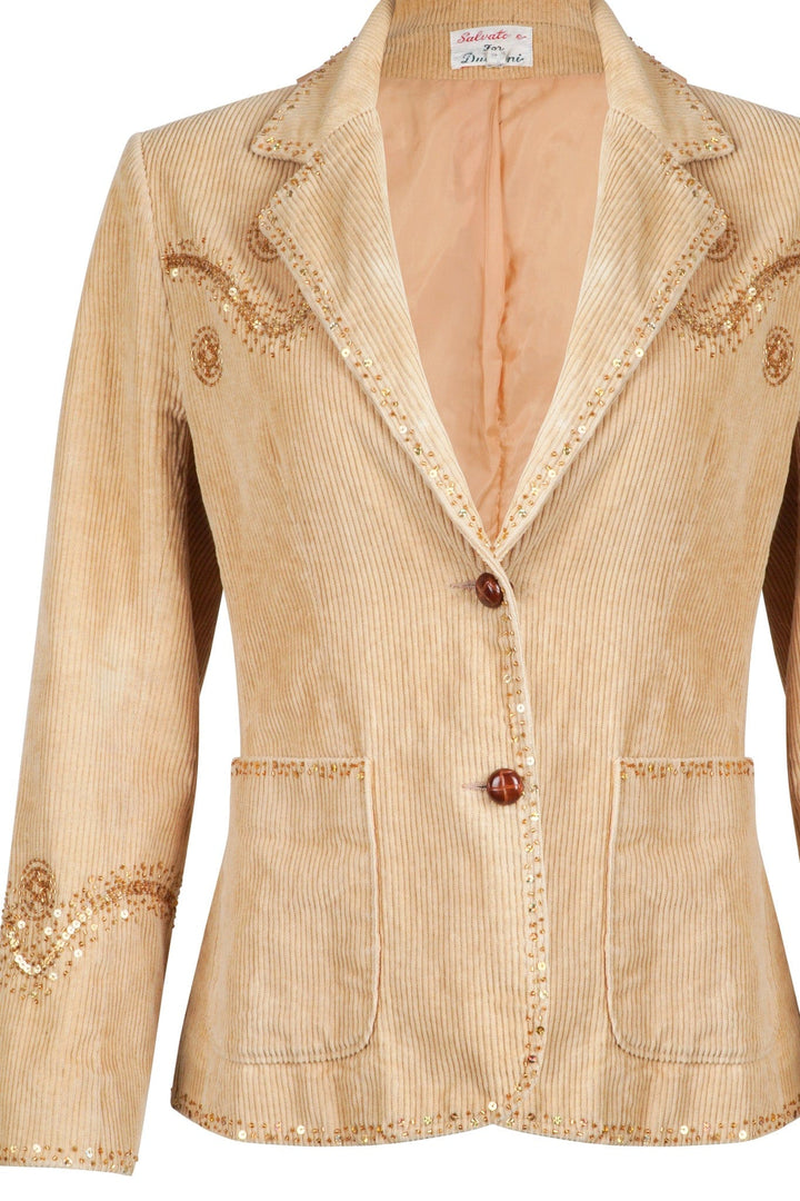 VTG CORDUROY EMBELLISHED WESTERN BLAZER JACKET / M - HER PONY VINTAGE