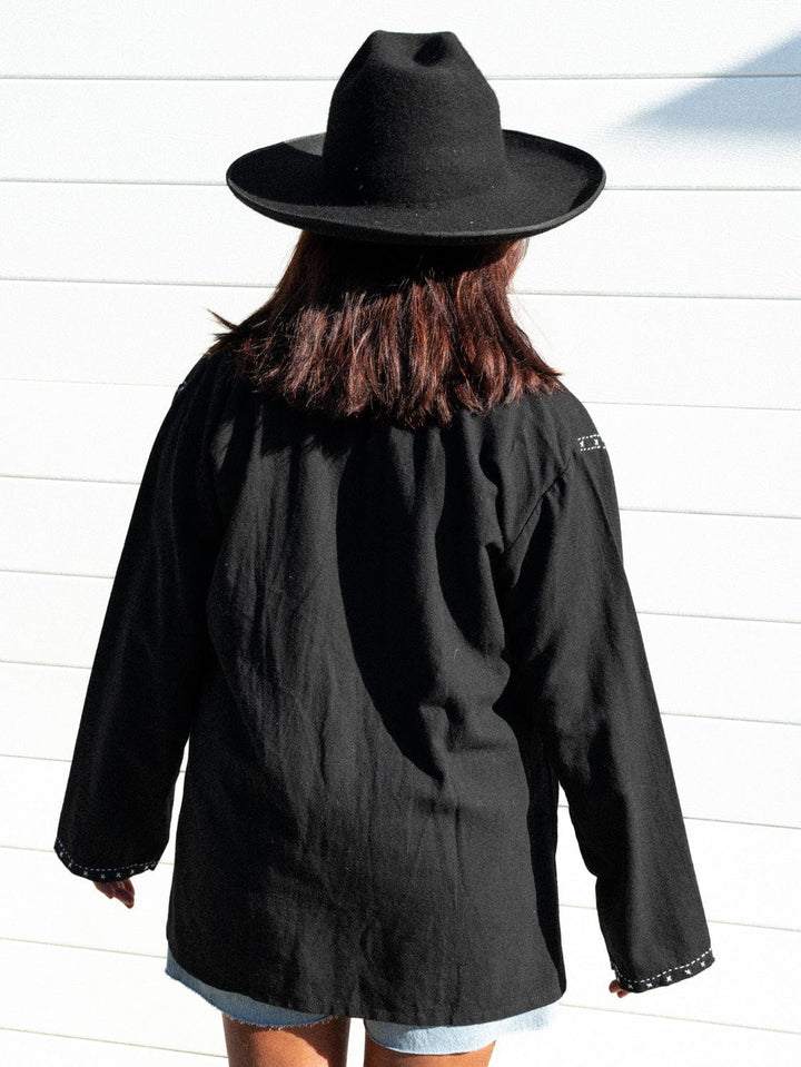 VTG EMBROIDERED LIGHT JACKET / L - XL - VINTAGE