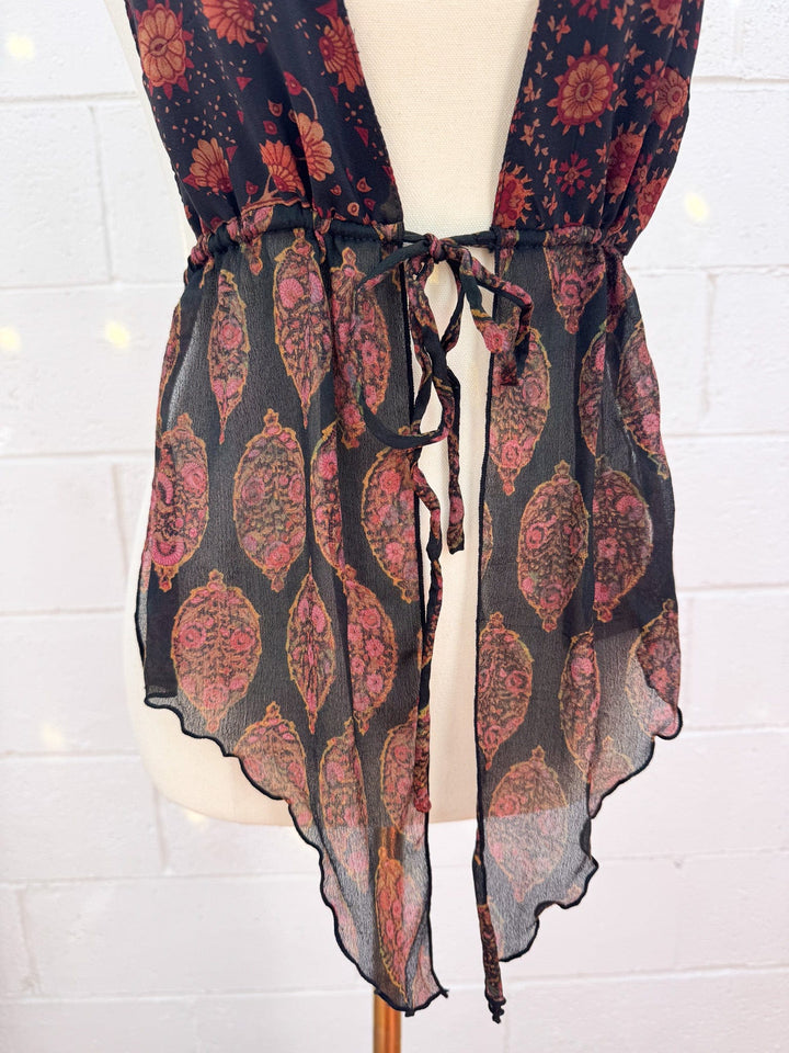 VTG MARA PIXIE BACKLESS HALTER TOP / XS-S - HER PONY VINTAGE