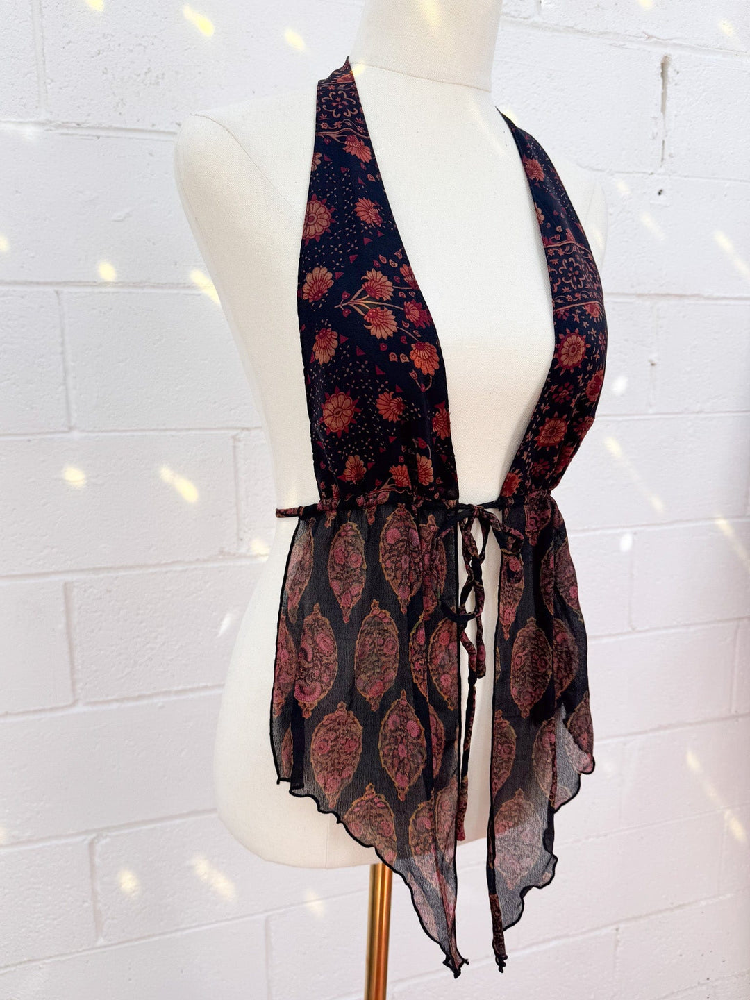 VTG MARA PIXIE BACKLESS HALTER TOP / XS-S - HER PONY VINTAGE