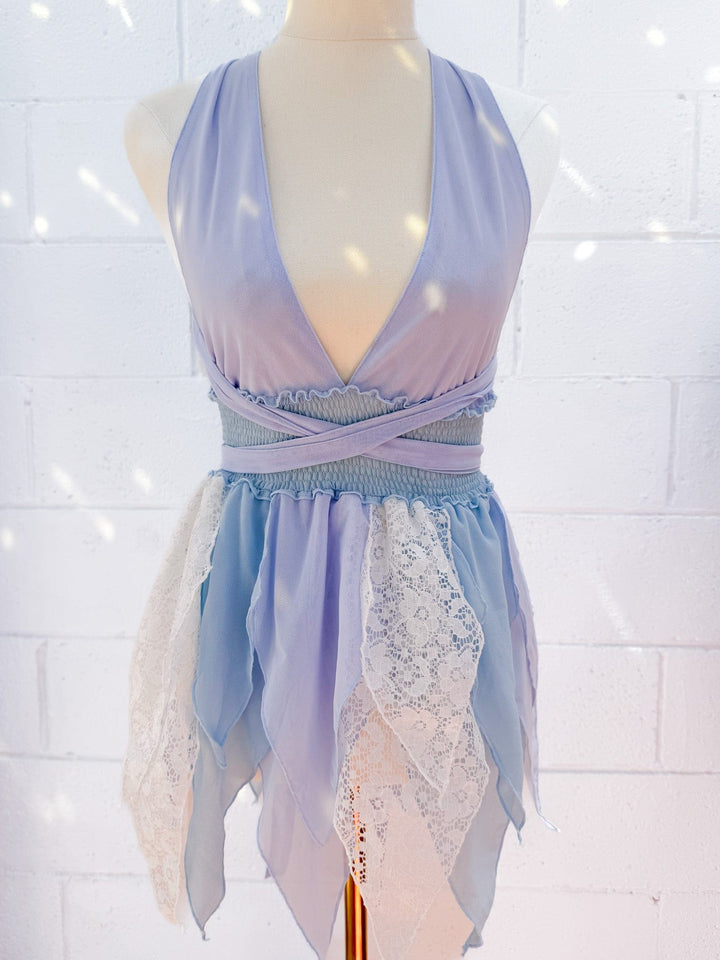 VTG NAIA BLUE PIXIE DRESS / XS-S - HER PONY VINTAGE