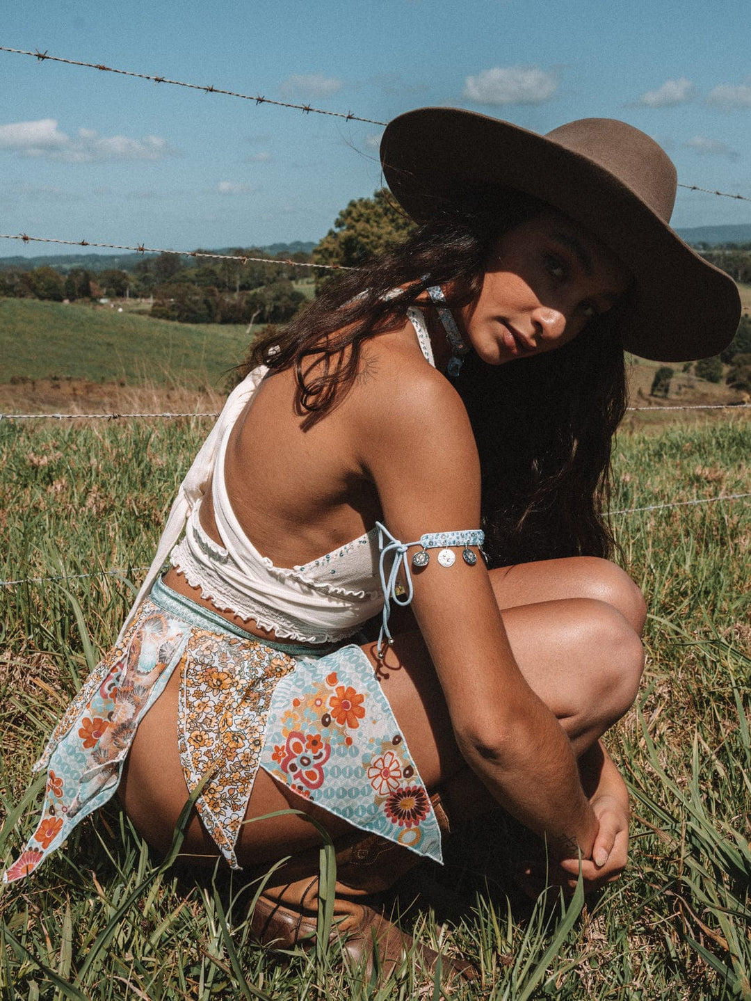 VTG PATCHWORK MESH PIXIE SKIRT / XS - HER PONY VINTAGE