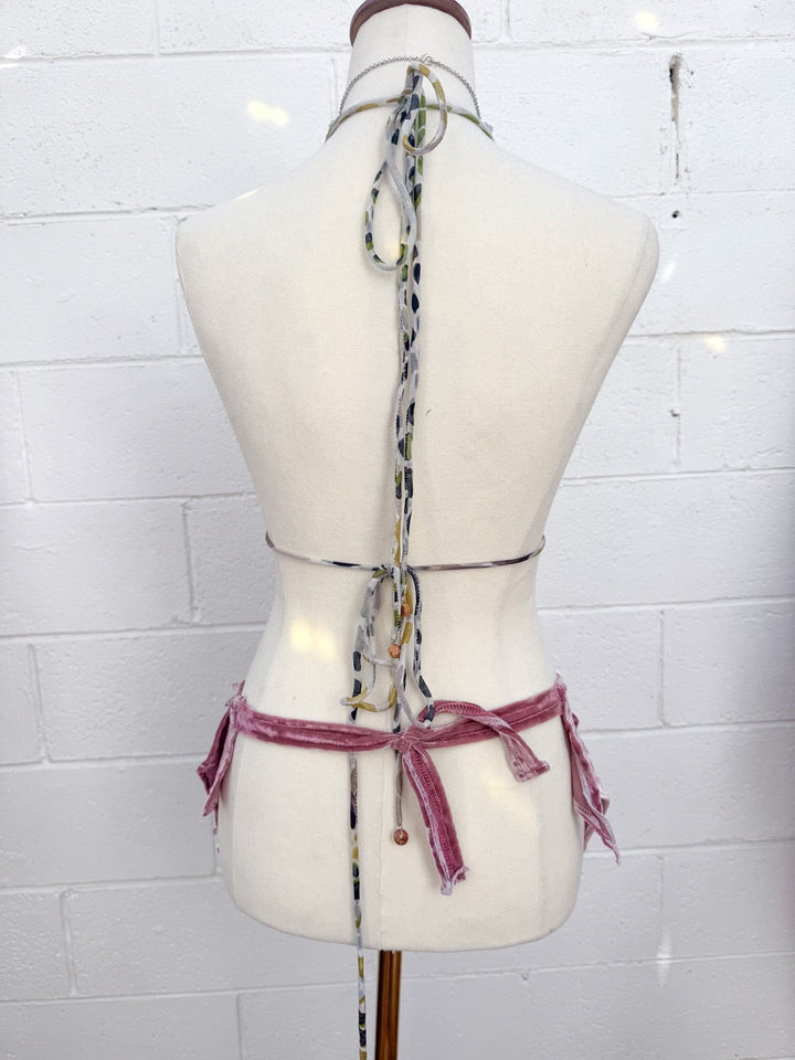 VTG PINK VELVET PIXIE BELT - HER PONY VINTAGE