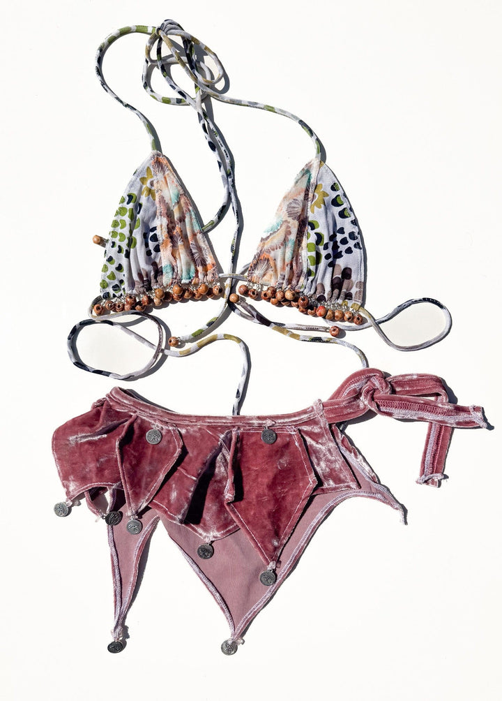 VTG PINK VELVET PIXIE BELT - HER PONY VINTAGE