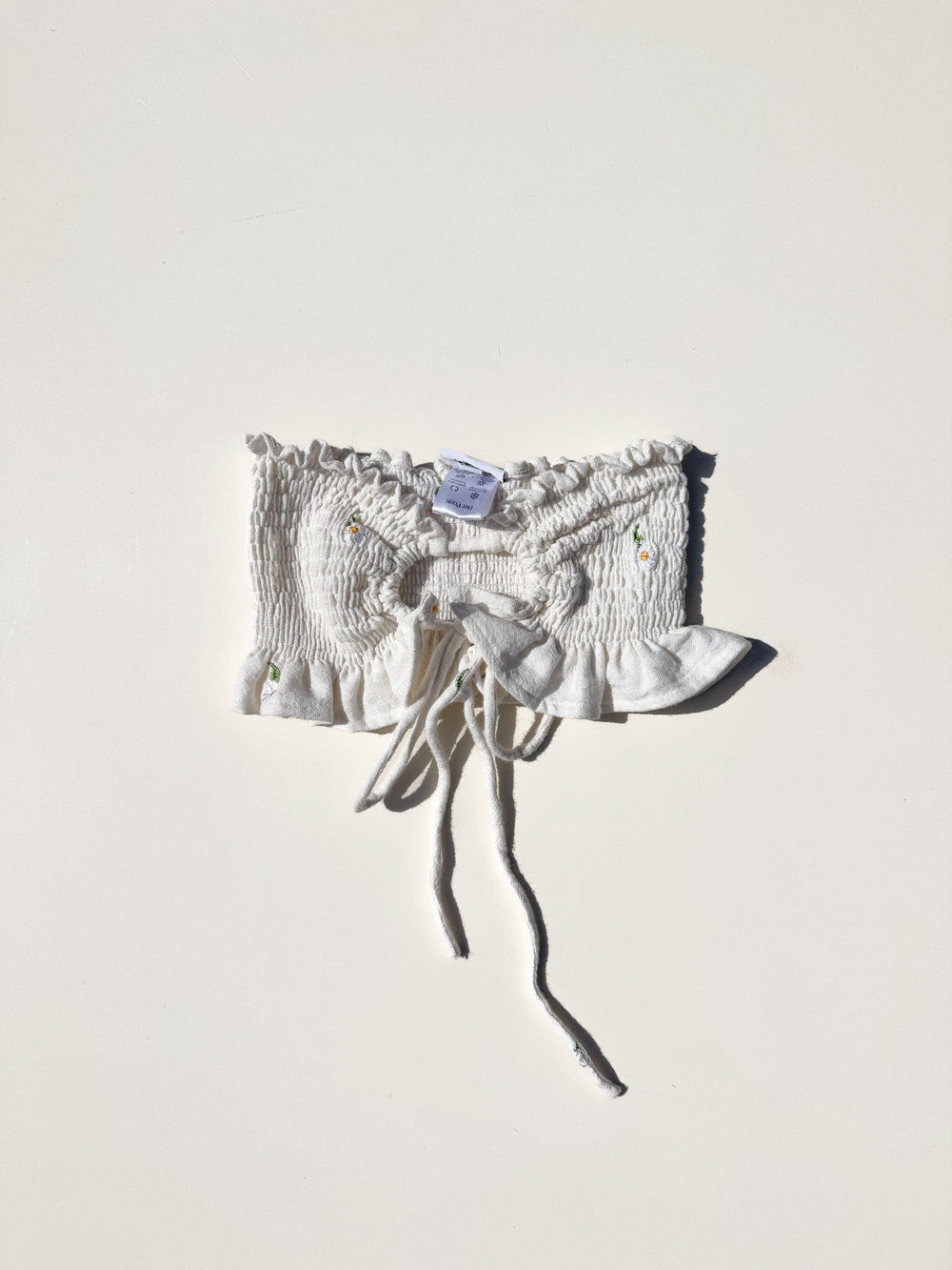 VTG RUCHED BANDEAU - DAISY LINEN - HER PONY VINTAGE