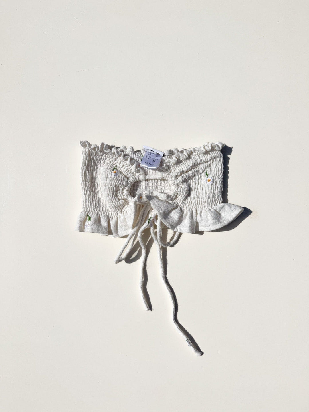 VTG RUCHED BANDEAU - DAISY LINEN - HER PONY VINTAGE