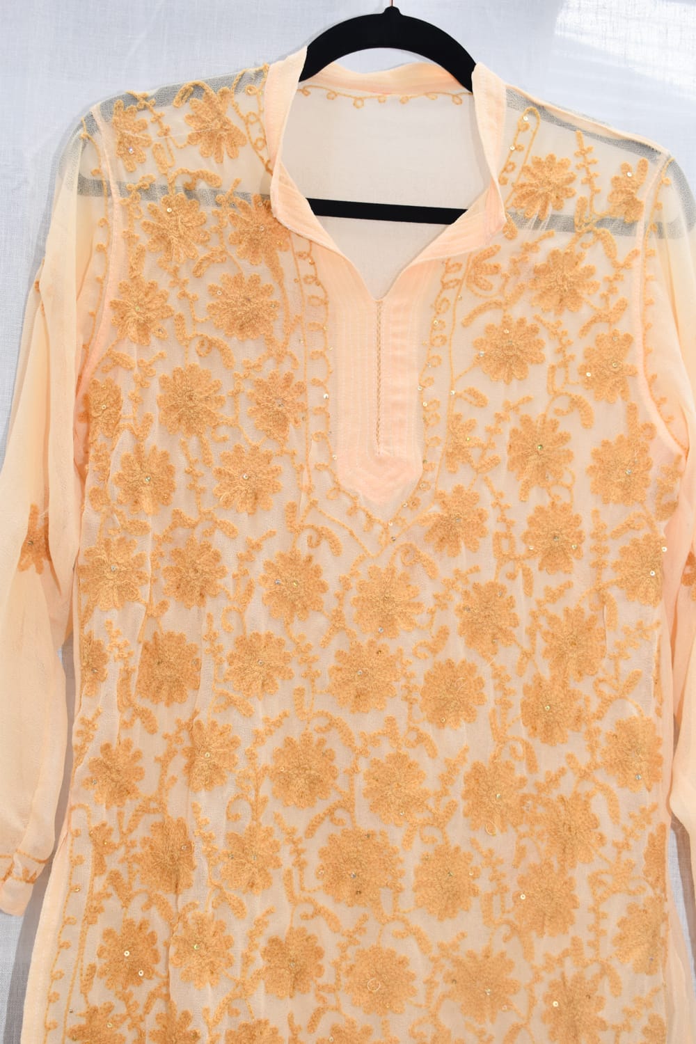 *VTG SUNNY EMBROIDERED SHEER KAFTAN DRESS / - SAMPLE SALE