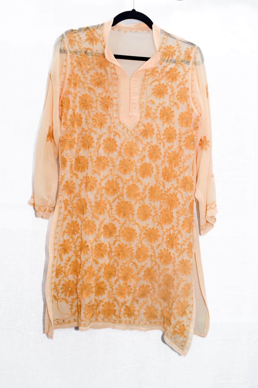 *VTG SUNNY EMBROIDERED SHEER KAFTAN DRESS / - SAMPLE SALE