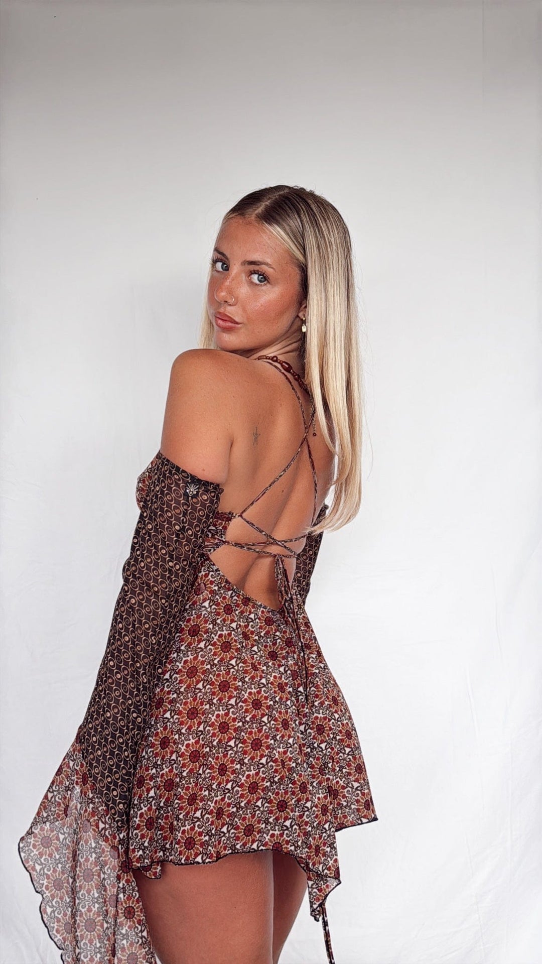 VTG TALIAH MESH PIXIE DRESS & ARMWARMERS / XS-S - HER PONY VINTAGE