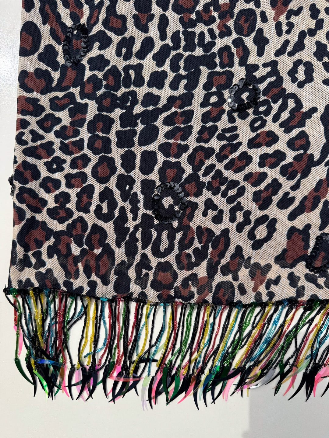 VTG Y2K EMBELLISHED MESH LEOPARD MIDI SKIRT / L - HER PONY VINTAGE