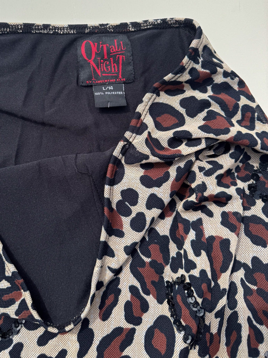 VTG Y2K EMBELLISHED MESH LEOPARD MIDI SKIRT / L - HER PONY VINTAGE