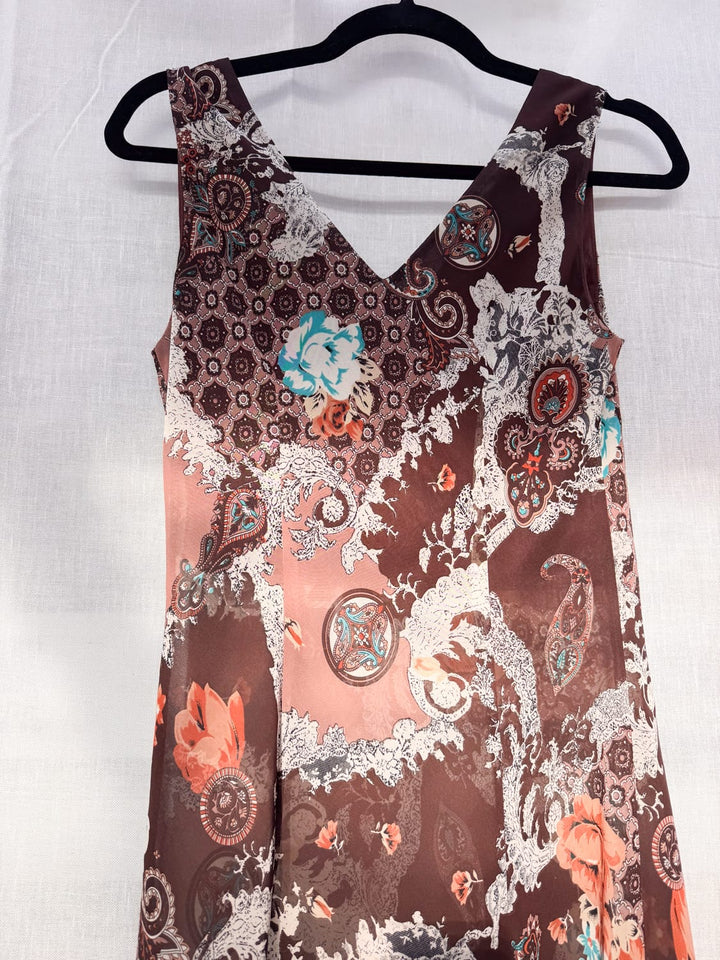 *VTG Y2K PAISLEY MIDI DRESS / - HER PONY VINTAGE