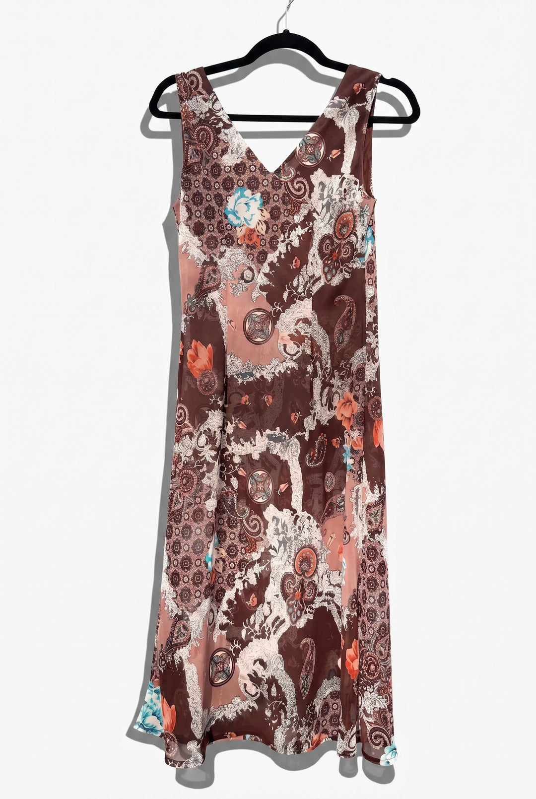 *VTG Y2K PAISLEY MIDI DRESS / M - VINTAGE