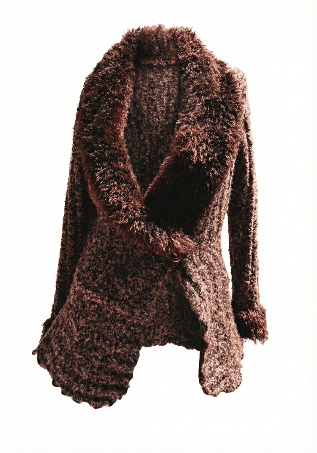 *VTG Y2K SHAG CARDI KNIT / M - HER PONY VINTAGE