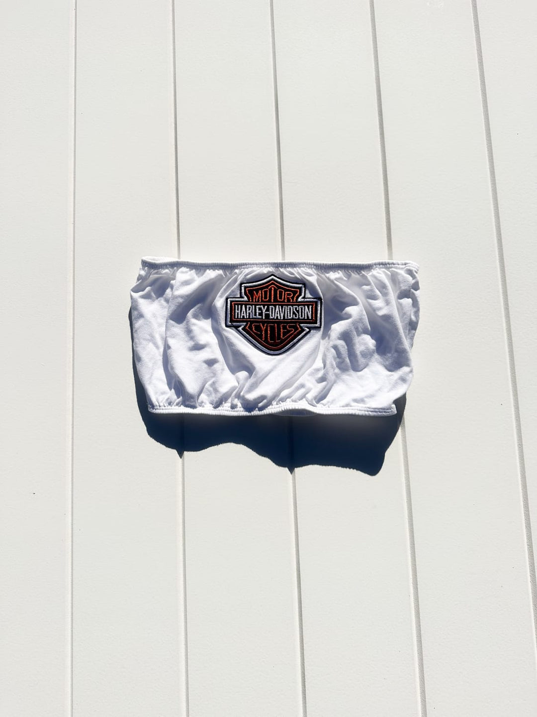 *WHITE HARLEY DAVIDSON TUBE TOP - SAMPLE SALE