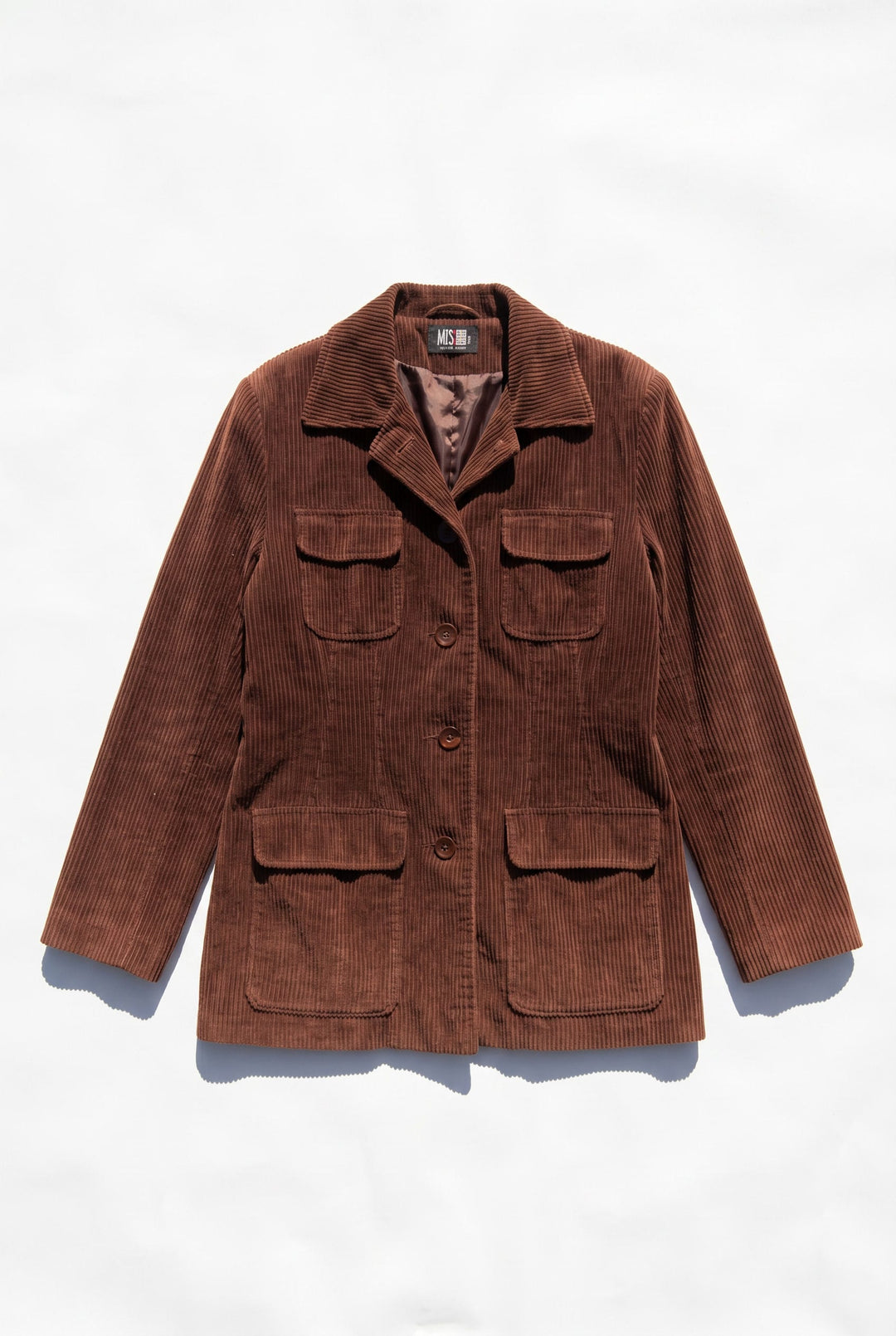 *Y2K VINTAGE CORD LONG JACKET / M-L - VINTAGE