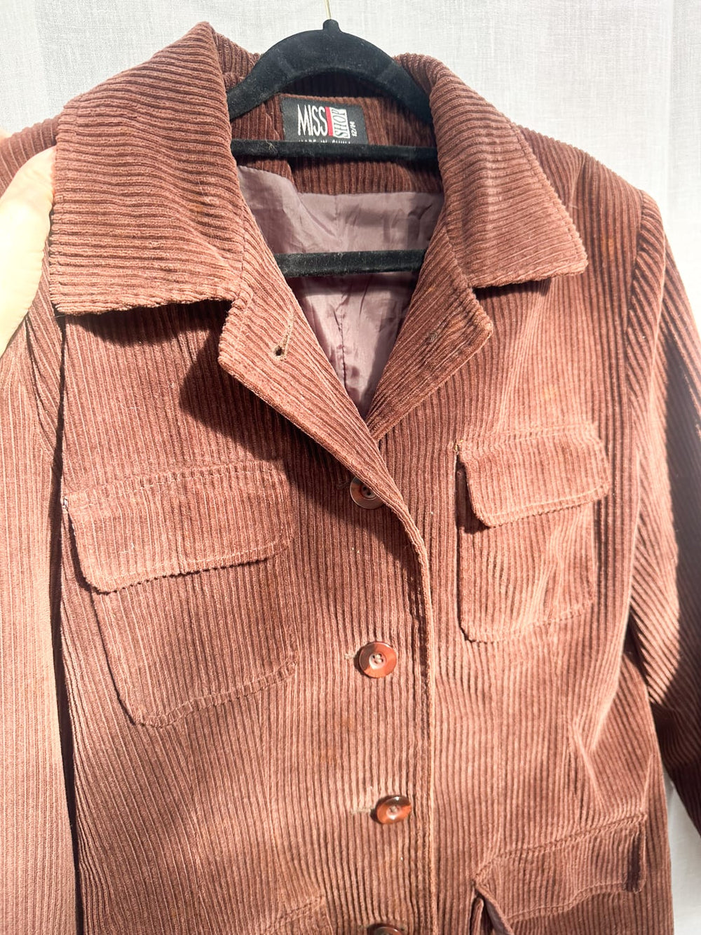 *Y2K VINTAGE CORD LONG JACKET / M-L - VINTAGE