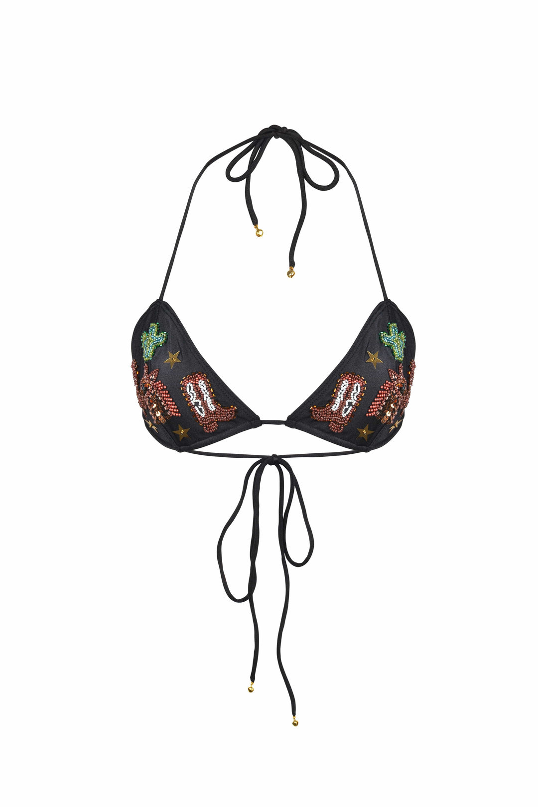 YEE-HAW WESTERN SPARKLE BIKINI TOP - Her Pony