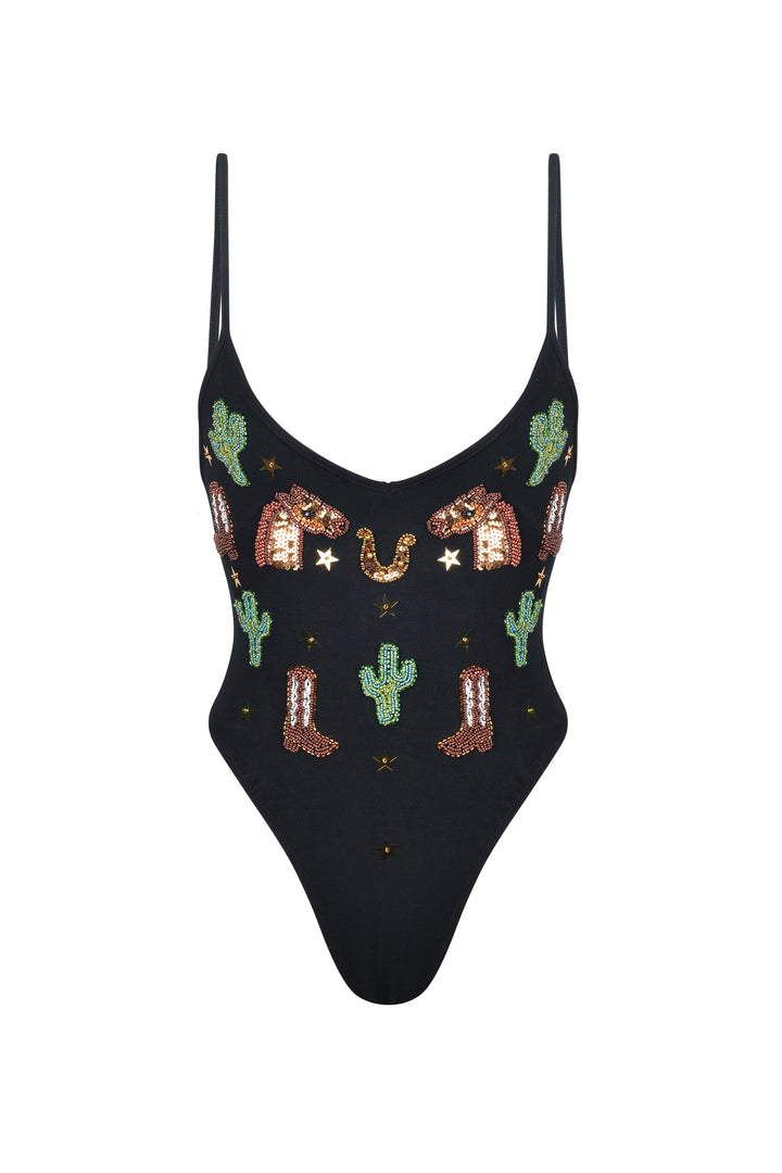 YEE-HAW WESTERN SPARKLE BODYSUIT - Her Pony