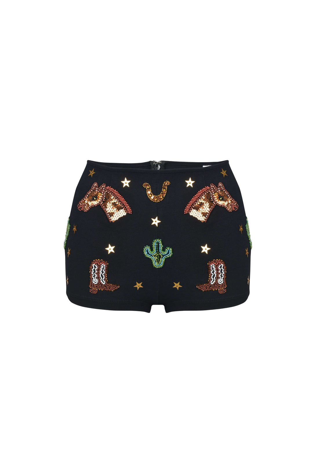 YEE-HAW WESTERN SPARKLE MINI SHORTS - Her Pony
